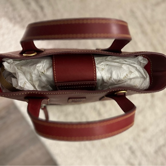 Dooney and Bourke Florentine Brinley Satchel in BORDEAUX - Picture 4 of 6